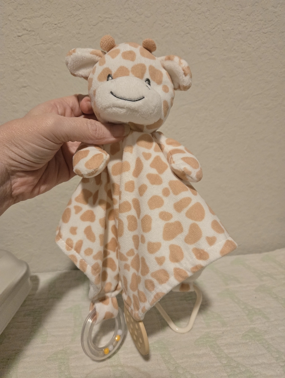 Modern Baby Activity Rattle Teether Security Blanket Lovey.
